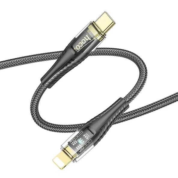 Nevamel HOCO U121 Gold standard Transparent Discovery Edition 60W Type-C to iPhone Lightning Hızlı Şarj ve D-(5775) ürün görseli 1