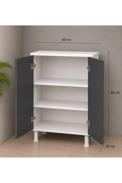 GONCA 85 CM ÇOK AMAÇLI DOLAP ANTRASİT - Resim 3