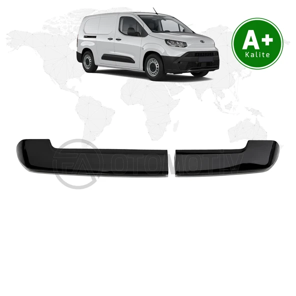 Toyota Proace City Panelvan Bagaj Üstü Spoiler Parlak Siyah (Çift Bagaj Kapaklı) 2024 Model ve Sonrası ürün görseli 1
