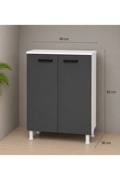 GONCA 85 CM ÇOK AMAÇLI DOLAP ANTRASİT ürün görseli 1