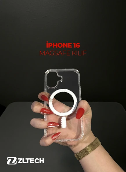 iPhone 16 Uyumlu Magsafe Özellikli Sert Şeffaf Kılıf PLASTIC COVER ürün görseli 1