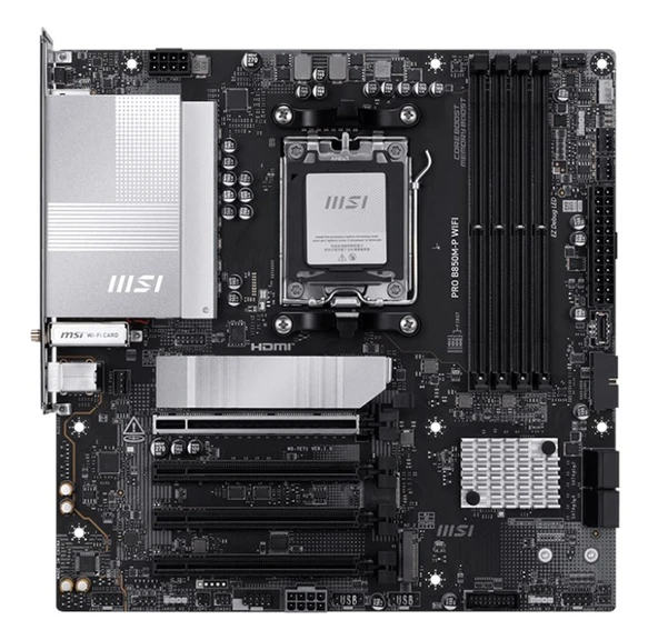 MSI Pro B850M-P Wifi AM5 D5 Hdmi Dp Type-C - Resim 2