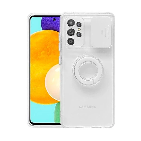 Nevamel Ally SM Galaxy S21 Ultra S30 Ultra Kılıf Sürgülü Kamera Lens Korumalı Yüzük Standlı Silikon Kılıf-(5775) ürün görseli 1