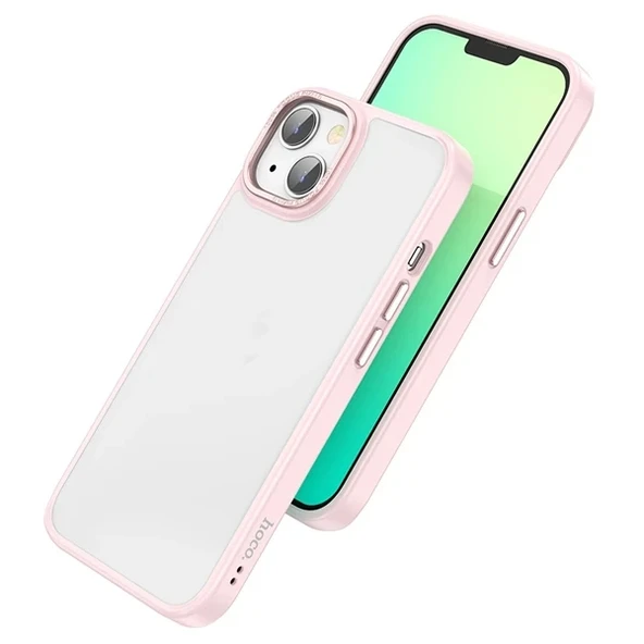 Nevamel Hoco iPhone 14 Plus Golden Shield Frosted Silikon Telefon Kılıfı-(5775) ürün görseli 1