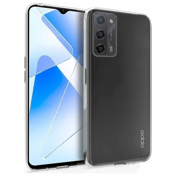 Nevamel Ally OPPO A55 5G Kılıf Kamera Korumalı Ultra İnce Şeffaf Silikon Kılıf-(5775) ürün görseli 1