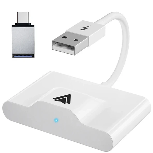Nevamel Ally Usb+Type-C Android Kablosuz Carplay Adaptör Çevirici - Youtube Netflix Tiktok Video Yansıtıcı-(5775) ürün görseli 1