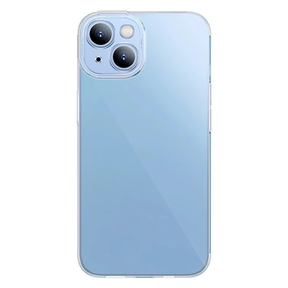 Nevamel Baseus Simple Case iPhone 14 Plus 6.7 Kamera Korumalı İnce Silikon Şeffaf Kılıf-(5775) ürün görseli 1