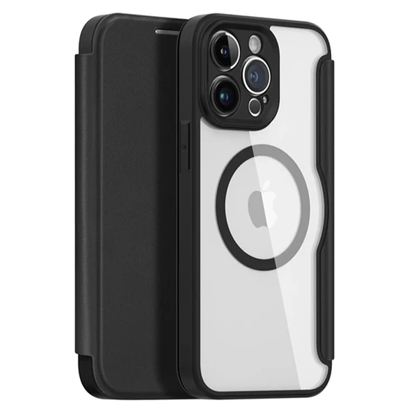 Nevamel Dux Ducis iPhone 14 Pro 6.1 Kılıf Skin X Pro Series MagSafe Kapaklı Kılıf Folio Case-(5775) ürün görseli 1