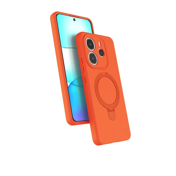 Xiaomi Redmi Note 14 4g Regal Magsafe Standlı Kapak - Turuncu ürün görseli 1