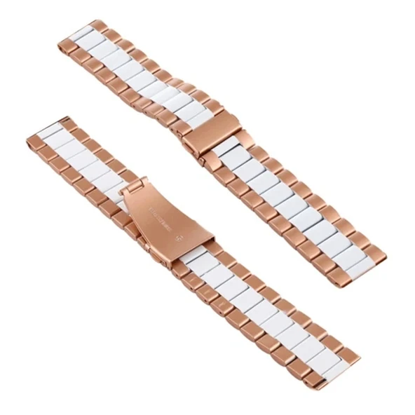 Nevamel 22MM Gear S3 Watch 4 -GT2 GT2E 46MM KayışKordon Seramik Paslanmaz Çelik-(5775) ürün görseli 1