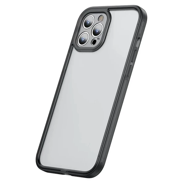 Nevamel Baseus iPhone 12 Pro Max Kamera Lens Koruyuculu Frame Kılıf-(5775) ürün görseli 1