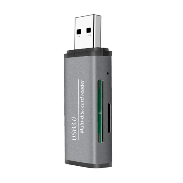 Nevamel ADS-105 USB 3.0 Hızlı Card Reader SD/TF Hafıza Kart Okuyucu-(5775) ürün görseli 1