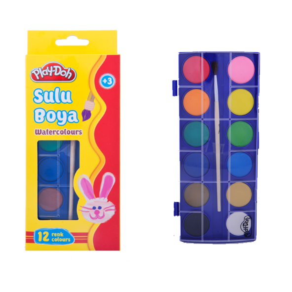 Play-Doh Sulu Boya 23 MM Küçük Boy 12 Renk PLAY-SU002 ürün görseli 1