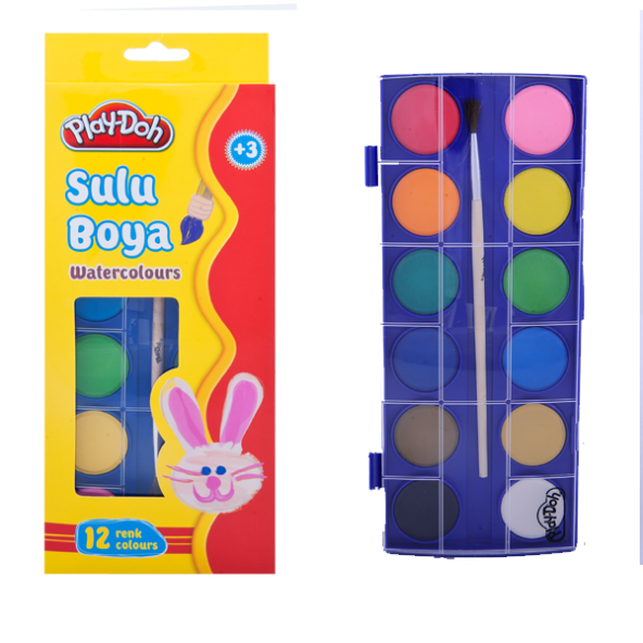 Play-Doh Sulu Boya 28 MM Büyük Boy 12 Renk PLAY-SU003 ürün görseli 1