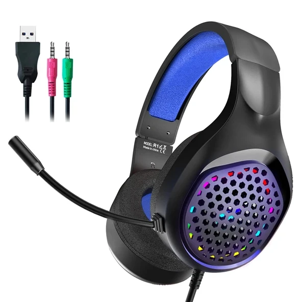 Nevamel XMOWi R1 Gaming Mikrofonlu RGB Oyuncu Kulaklığı PC- Dizüstü  Ve Ps4-(5775) ürün görseli 1