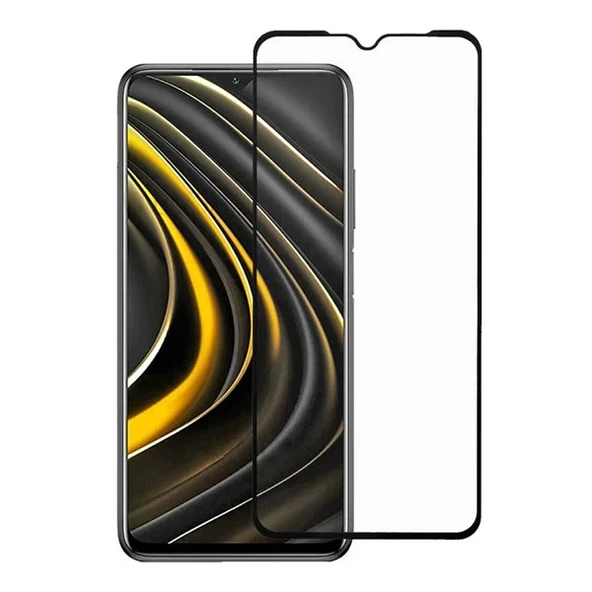 Nevamel Xiaomi POCO M3 Full Glue Tempered Full Cam Ekran Koruyucu-(5775) ürün görseli 1
