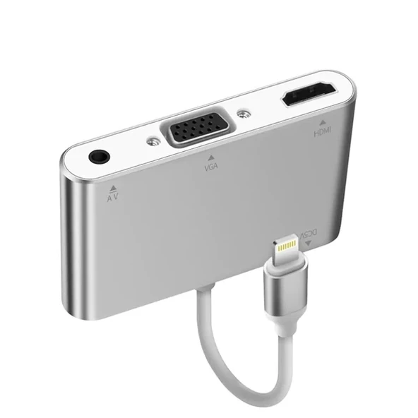 Nevamel İPhone İPad P32 Hdmi Vga Av Audio Dönüştürücü Adaptör-(5775) ürün görseli 1