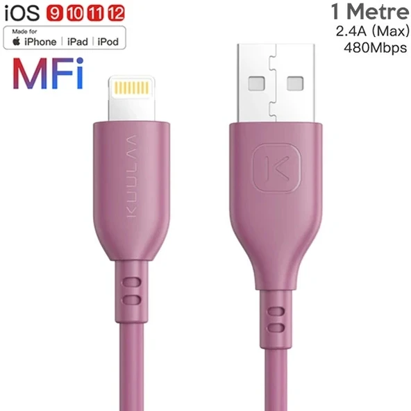 Nevamel KUULAA 1M MFI Sertifikalı İPhone Usb Şarj  kablosu-(5775) ürün görseli 1