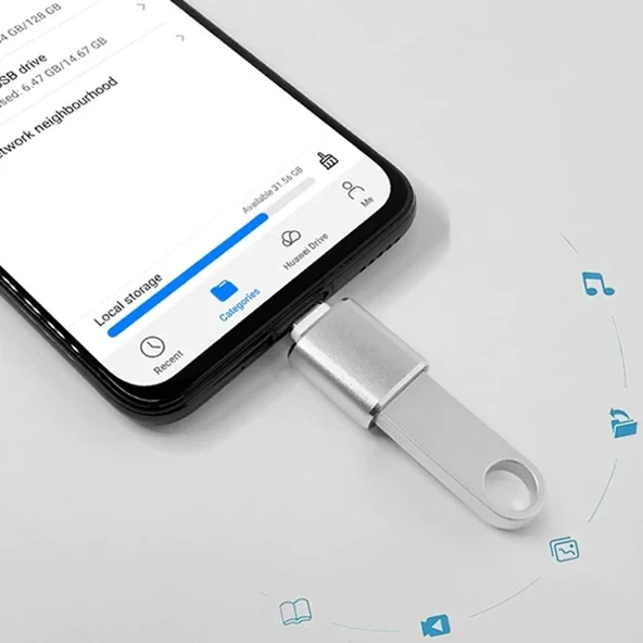 Nevamel ALLY Usb Type-C Dönüştürücü Otg Adaptör-(5775) - Resim 3