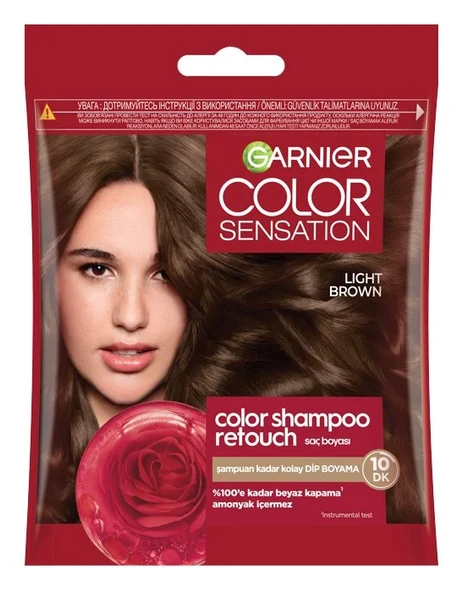Garnier Color Sensation Şampuan Dip Boyası Açık Kahve 5.0 ürün görseli 1