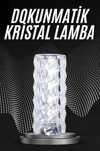 Nevamel Kristal Lamba Masa Lambası Şarjlı Masa Lambası Dokunmatik Sensör Usb Şarjlı ürün görseli 1