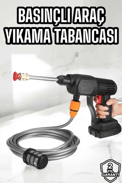 Nevamel Yeni Nesil Araç Yıkama Şarjlı Tabancası Basınçlı Su Hazneli ürün görseli 1