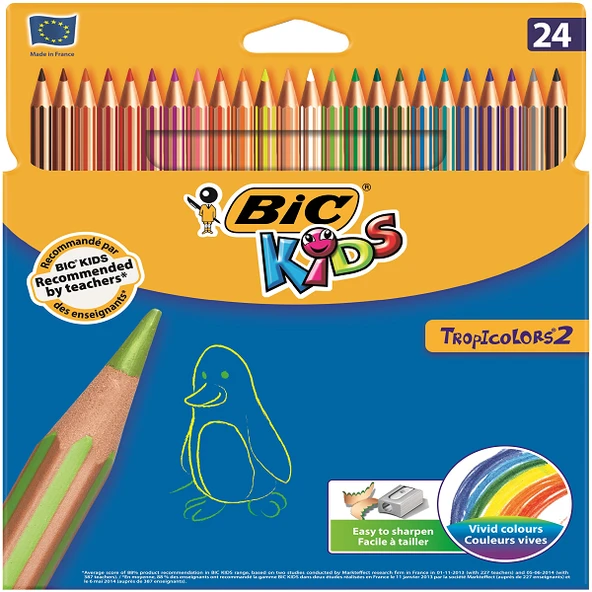Bic Kuru Boya TropicolorS3 Tam Boy 24 Renk ürün görseli 1