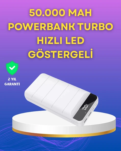 Nevamel Lightning ve Type-C Girişli 50000mAh Powerbank ürün görseli 1