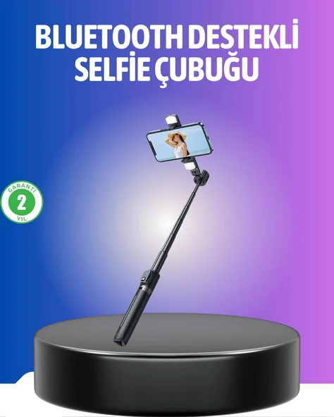 Nevamel Bluetooth Selfie Çubuğu – Uzaktan Kumandalı ürün görseli 1