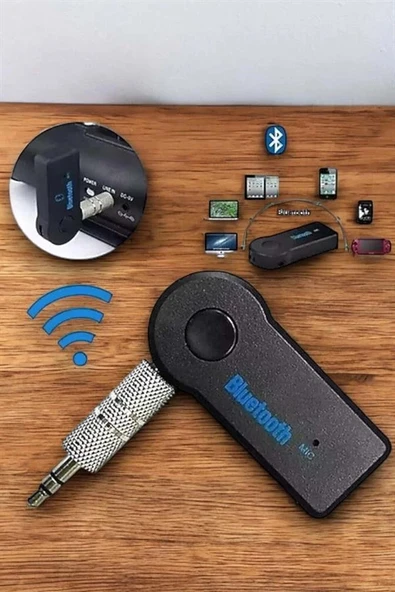 Nevamel Tüm Araçlara Uyumlu Aux Car Bluetooth Kablosuz Araç Bağlantı Kiti ürün görseli 1