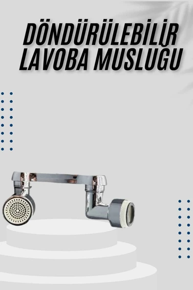 Nevamel Dönebilen Musluk Başlığı Akrobat Mutfak Banyo Musluk Ucu Başlığı Oynar Başlıklı ürün görseli 1