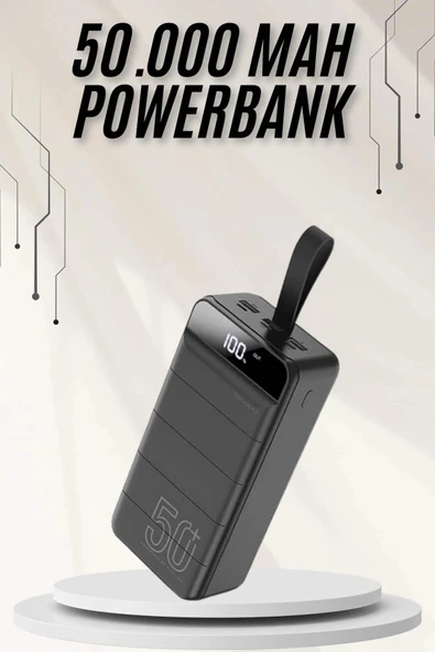 Nevamel Powerbank Çoklu Şarj Girişi 50.000 Mah Taşınabilir Dijital Göstergeli ürün görseli 1