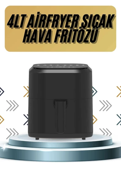 Nevamel 4L Airfryer Hazneli Hava Fritözü Yağsız Fritöz Taşınabilir Fırın İşlevi Gören Pratik ürün görseli 1