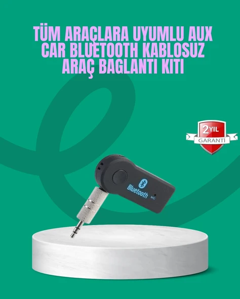 Nevamel Taşınabilir Bluetooth AUX Araç Müzik ve Konuşma Kiti ürün görseli 1