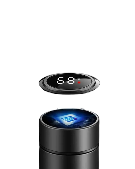 Nevamel 250ml LED Ekranlı Paslanmaz Çelik Akıllı Termos - Resim 4