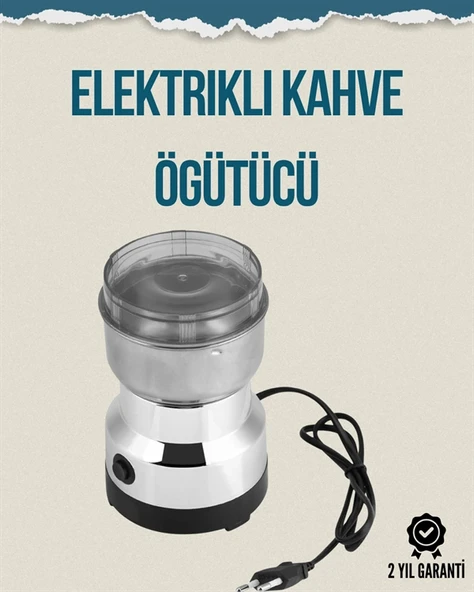 Nevamel Kompakt Elektrikli Kahve ve Baharat Öğütücü | 14500 Devir Şeffaf Kapaklı Hediye İçin İdeal ürün görseli 1