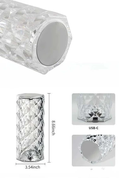 Nevamel Yeni Nesil Modern Kristal Masa ve Gece Lambası Dokunmatik Renk Değiştirebilen ürün görseli 1