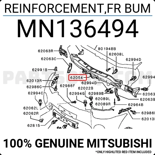 Mitsubishi L200 Ön Tampon Demiri 4 Wd 2005 (Oem No:  Mn136494) ürün görseli 1