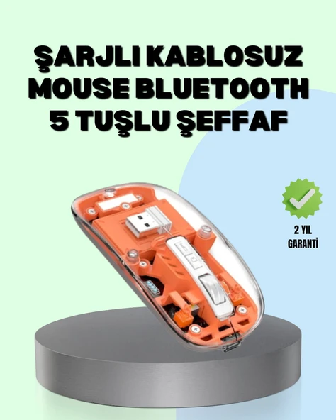 Nevamel Şarjlı Ergonomik Fare – 1600 DPI Sessiz Tıklama Özellikli ürün görseli 1