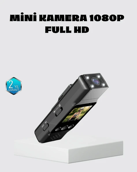 Nevamel® Mini Güvenlik Kamerası 1080P 3MP Fotoğraf 180° Ayarlanabilir Lens USB Şarjlı ürün görseli 1