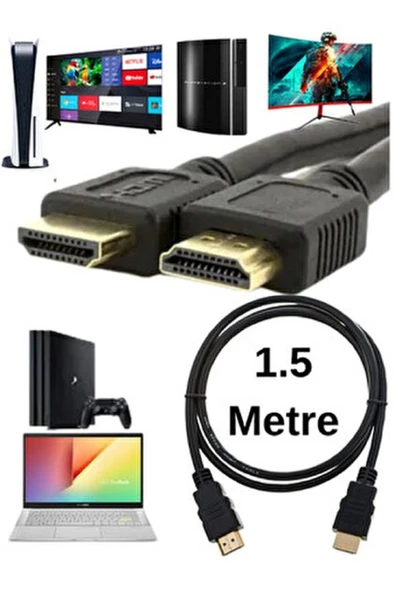 OEM 1.5 Metre HDMI V1.4 Kablo 4K 3D Full HD - TV, Monitör, PS, Xbox, Laptop Uyumlu ürün görseli 1
