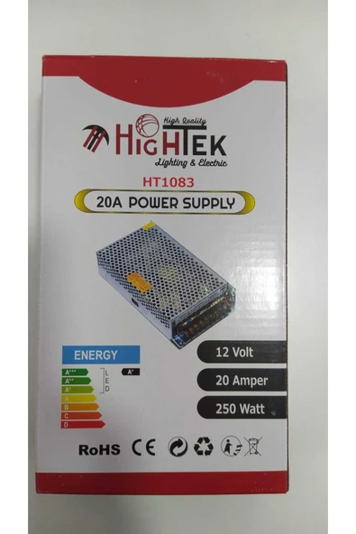 Hightek 250w 12v 20a Iç Mekan Led Adaptör - Resim 2