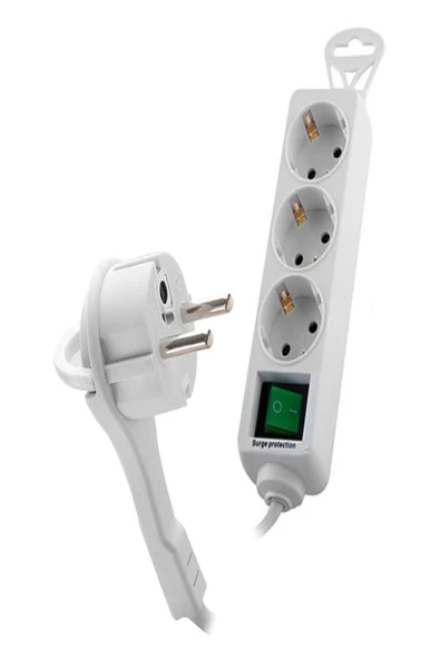 Ürün Evim S-Link Akım Korumalı Priz 3 Lü 1,5m Spg-F03 ürün görseli 1