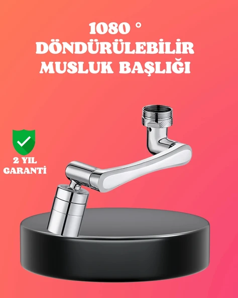 Nevamel® 1080° Dönebilen Püskürtme Filtreli Musluk Başlığı Su Tasarruflu ürün görseli 1