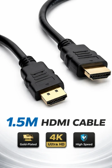 Netra Teknoloji Güvenlik Sistemleri 1.5 Metre HDMI V1.4 Kablo 4K 3D Full HD - TV, Monitör, PS, Xbox, Laptop Uyumlu ürün görseli 1