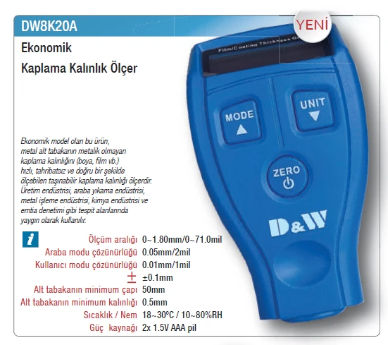 D&W EKONOMİK KAPLAMA KALINLIK ÖLÇER ürün görseli 1