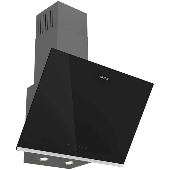 Hafele Orion Açılı Siyah Tek Cam Davlumbaz 60 cm ürün görseli 1