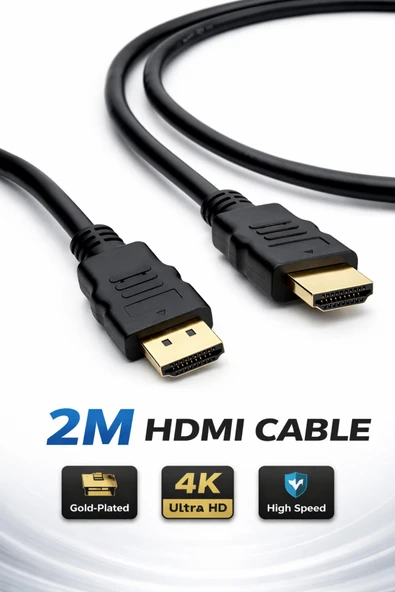 Netra Teknoloji Güvenlik Sistemleri 2 Metre HDMI V1.4 Kablo 4K 3D Full HD - TV, Monitör, PS, Xbox, Laptop Uyumlu ürün görseli 1