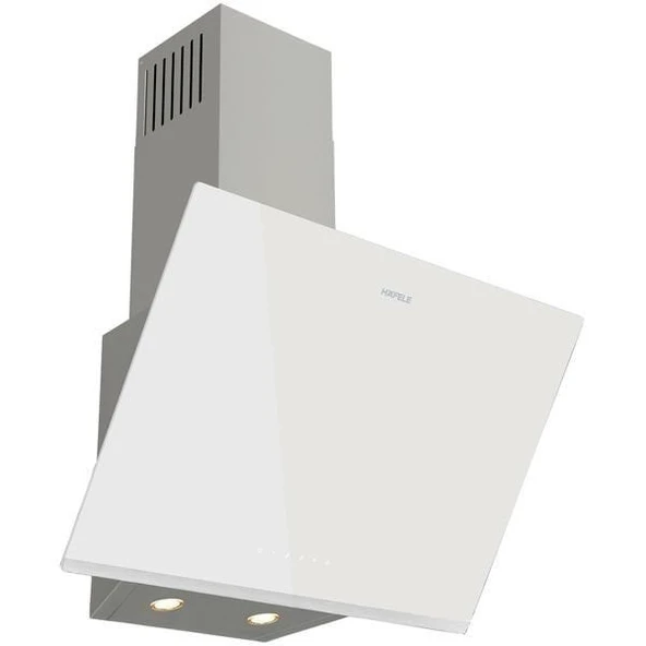 Hafele Orion Açılı Beyaz Tek Cam Davlumbaz 60 cm ürün görseli 1