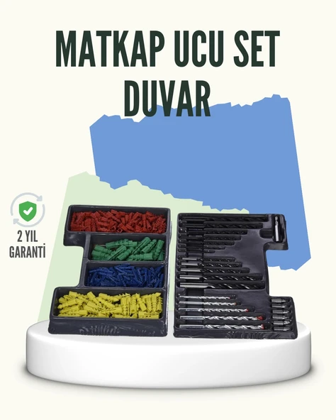 Nevamel® Matkap Ucu Seti 24 Parça Organizer Kutulu Ahşap Metal Beton Uyumlu ürün görseli 1